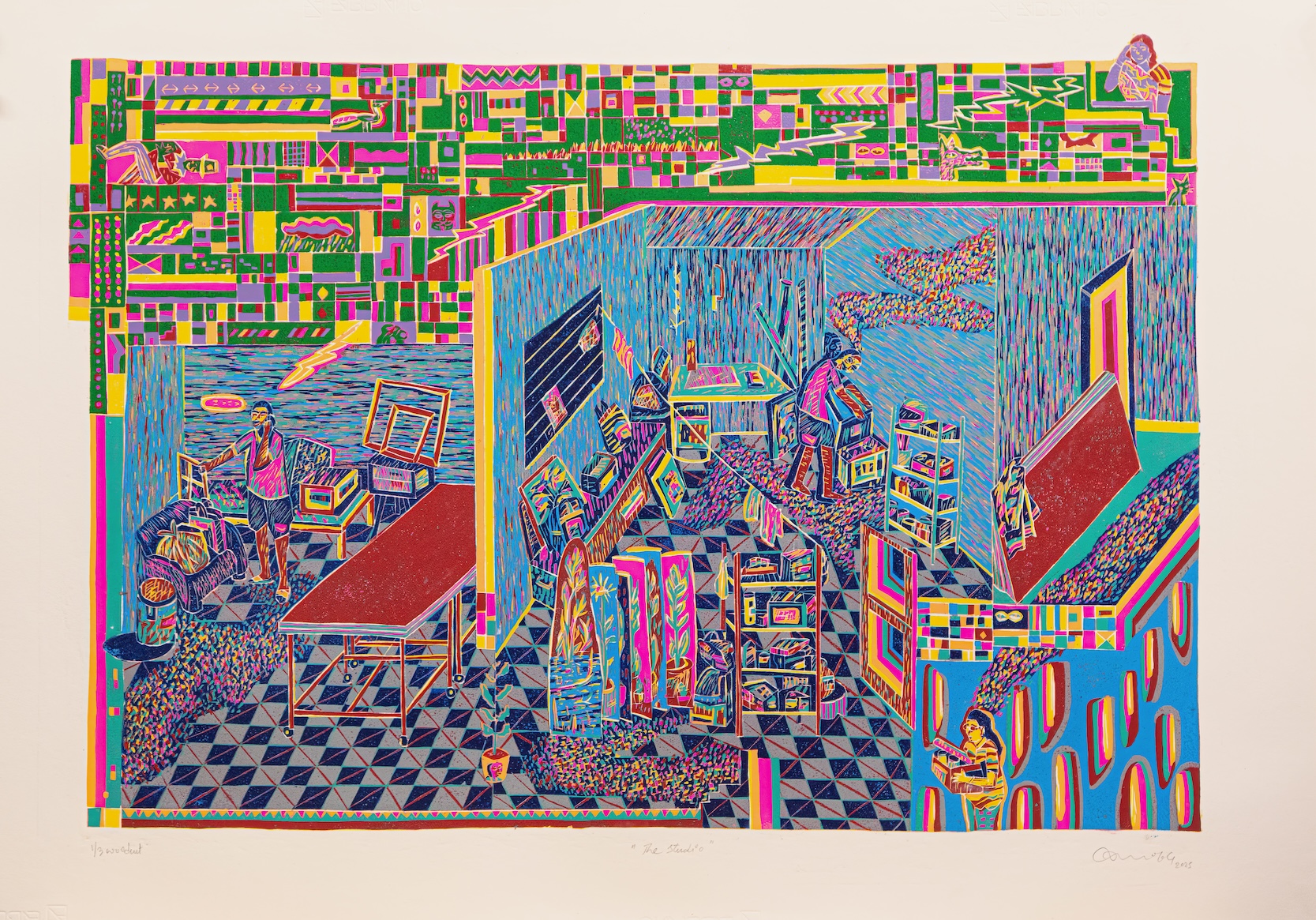 Anilakumar Govindappa, woodcut, contemporary art, spaces